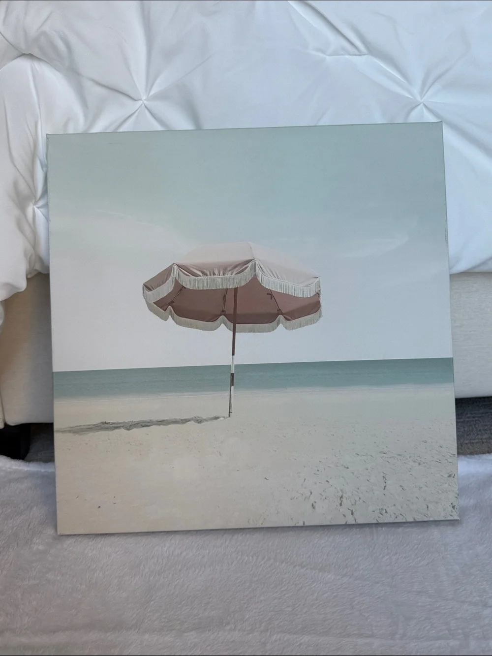Pink Umbrella Canvas Picture